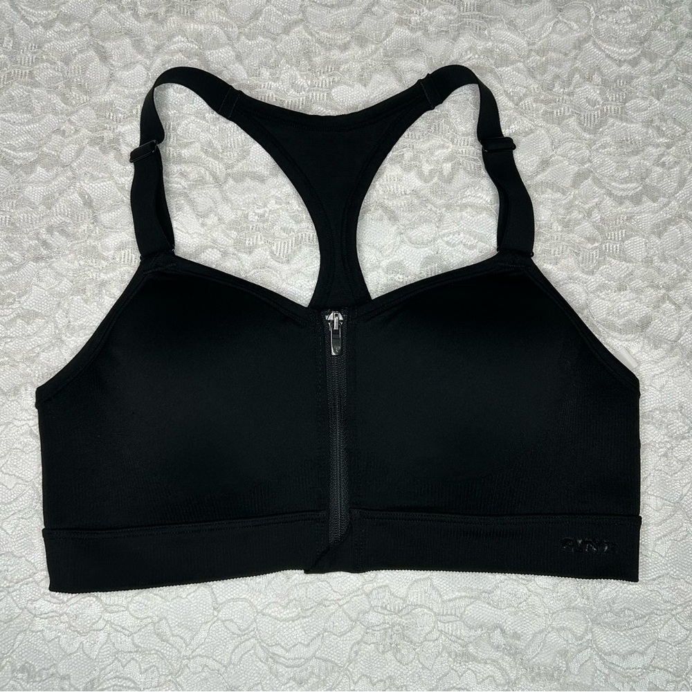PINK Victoria's Secret Front Zipper Sports Bra SZ M NEW Athletic Gym Sporty